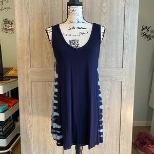 Stylish Dark Blue flowy Tank Top Size X- Large